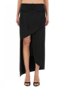 Courreges - Black Solid Maxi Skirt