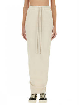 Rick Owens - White Solid Maxi Skirt (28)