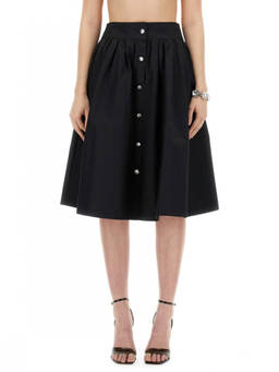 Moschino - Black Solid Midi Skirt (26)