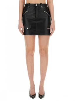 Moschino - Black Solid Mini Skirt
