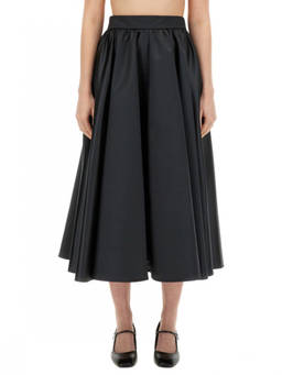 Patou - Black Solid Midi Skirt (28)