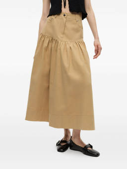 Ganni - Khaki Suiting Long Skirt