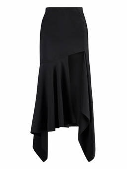 Mugler - Black Solid Maxi Skirt (24)