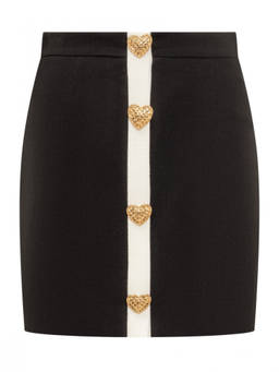 Moschino - Black Embellished Mini Skirt (30)
