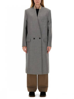 Moschino - Grey Mandarin Collar Trench Coat