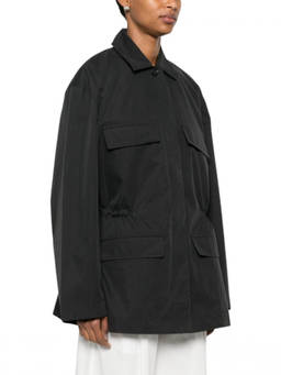 Toteme - Black Shirt Collar Trench Coat