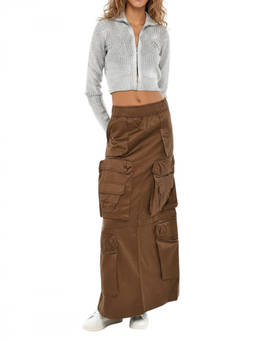 Diesel - Brown Solid Maxi Skirt (24)