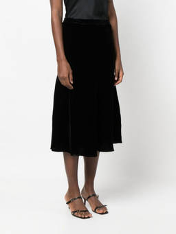 Gold Hawk - Black Velvet Long Skirt (24)