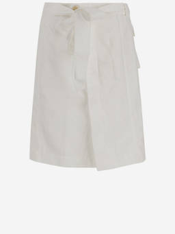 Ferragamo - White Self-Tied Wrap Midi Skirt
