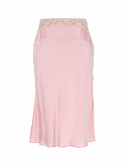PRADA - Light Pink Satin Midi Skirt (28)
