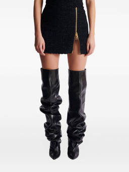 BALMAIN - Black Zipped Skirt (30)