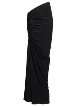 ALAIA - Black Long Draped Skirt