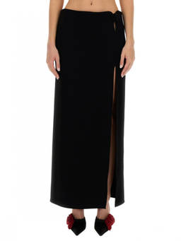 Magda Butrym - Black Solid Maxi Skirt (28)