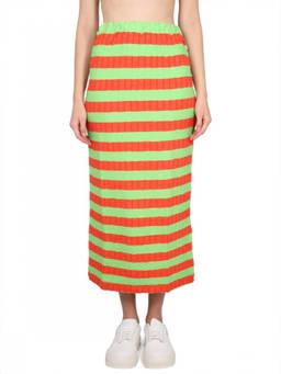 Sunnei - Multi-Color Stripes Midi Skirt
