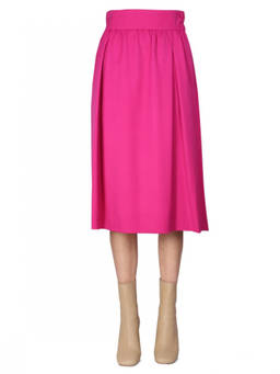 Moschino - Pink Solid Midi Skirt (28)