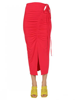 self-portrait - Fuchsia Solid Midi Skirt (26)