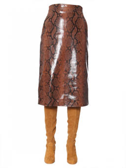 Dsquared2 - Brown Animal Print Midi Skirt (24)