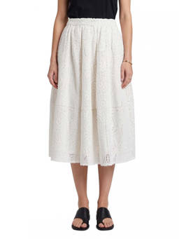 COMME des GARCONS - White Crochet Midi Skirt (28)