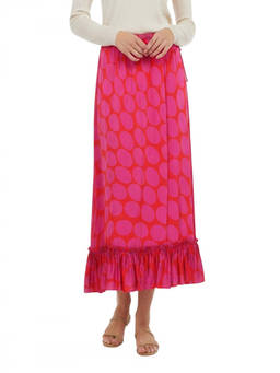 Dries Van Noten - Fuchsia Polka Dot Midi Skirt (28)