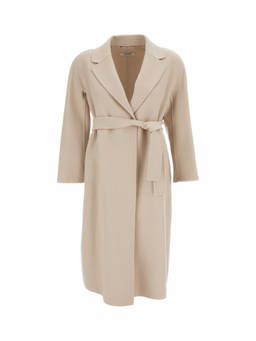 Max Mara - Beige Notched Lapel Trench Coat