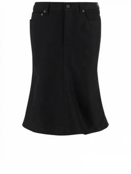 Balenciaga - Black Cotton Denim Skirt