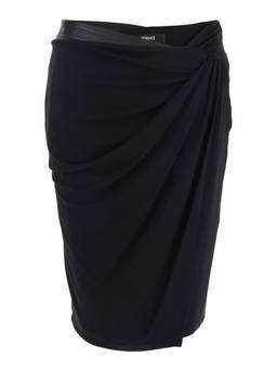 Versace - Black Draped Skirt