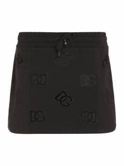 Dolce&Gabbana - Black Logo Patch Mini-Skirt