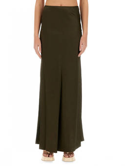 Staud - Green Solid Maxi Skirt