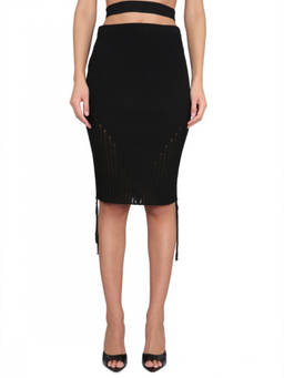 Andreadamo - Black Pleated Midi Skirt