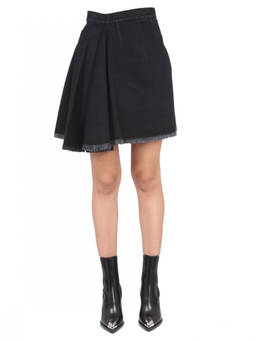 Alexander McQueen - Black Solid Mini Skirt