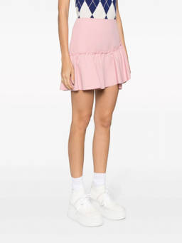 MSGM - Pink Ruffle-Detailing High-Waist Skirt (26)