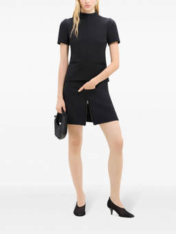 Courreges - Black Zip-Detail Twill Miniskirt (24)