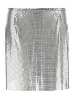RABANNE - Silver Metallic Miniskirt (28)