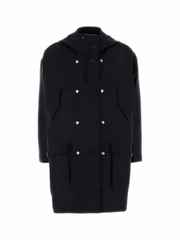 PRADA - Navy Blue Hood Trench Coat