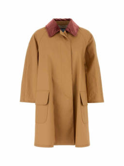 PRADA - Brown Cotton Overcoat
