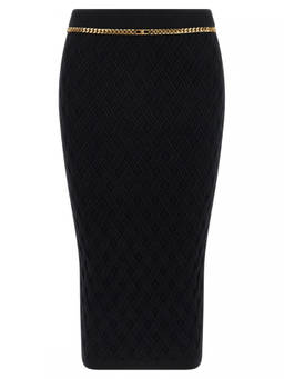 Elisabetta Franchi - Black Knitted Midi Skirt (24)