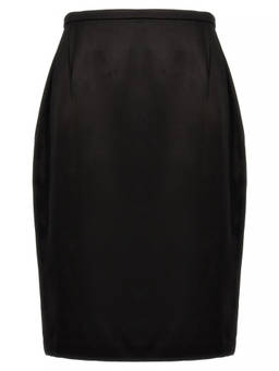Saint Laurent - Black Satin Skirt (26)