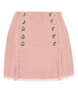 BALMAIN - Pelastanech Tweed Skirt (28)