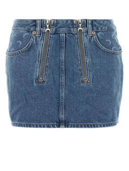 Marine Serre - Blue Printed Mini Skirt