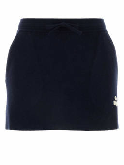 Isabel Marant - Midnight Blue Cotton Blend Mini Skirt (28)