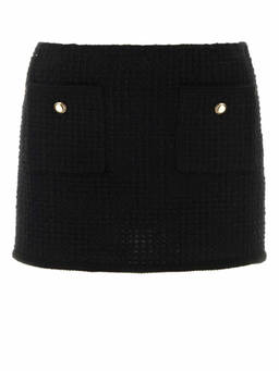 Miu Miu - Black Boucle Mini Skirt