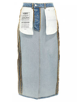 VETEMENTS - Light Blue Inside-Out Skirt