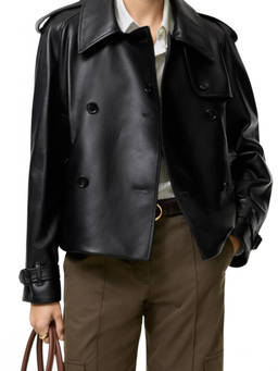 Burberry - Black Notched Lapel Trench Coat