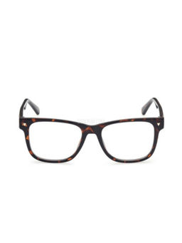 Guess - Rectangular Sunglass Full Rim Shiny Brown Demi Frame with No UV Protection (51)