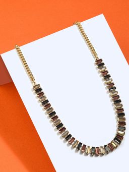 Accessorize London - Womens Multy Small baguette necklace