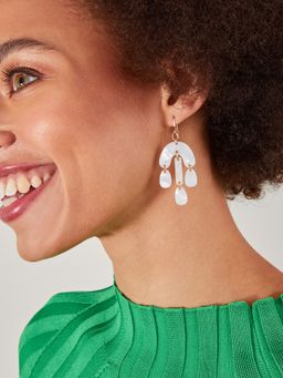 Accessorize London - Womens Pearlised Mixed Shape Earrings