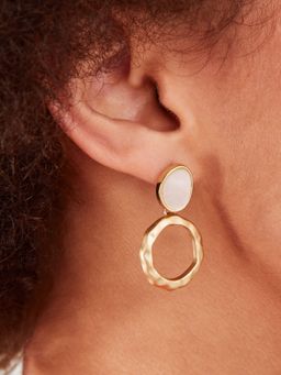 Accessorize London - Womens Brushed Metal Tiny Doorknocker Earrings