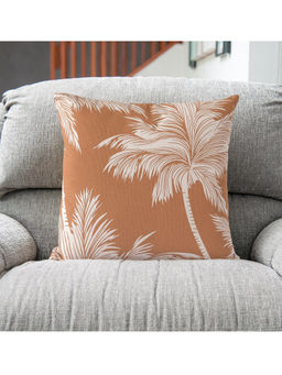 Sashaa World - Palm Tree Printed Cotton Cushion Cover (18X18 Inches)