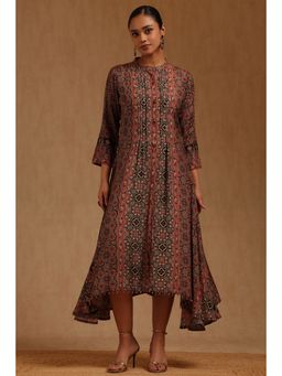 Soch - Womens Black Muslin Ethnic Motifs Dress