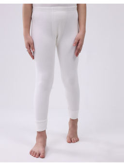 Monte Carlo - White Cotton Blend Skinny Fit Solid Tapered Thermal